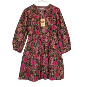 entro Floral Mini Dress in Pink, Green, Red
